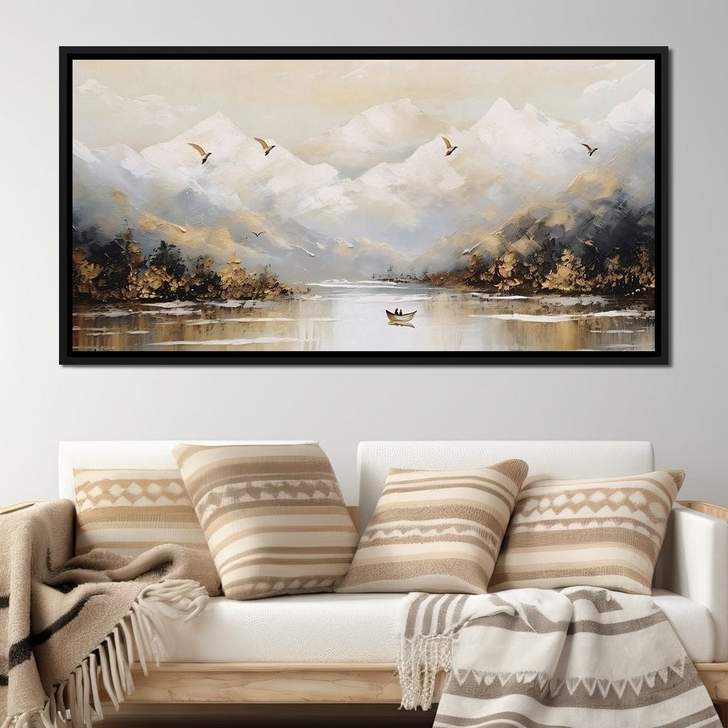 Tranquil Alpine Morning Voyage Canvas Wall Art