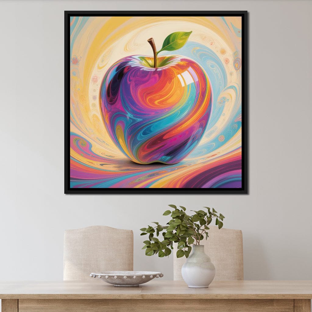 The Enchanted Rainbow Apple Canvas Wall Art