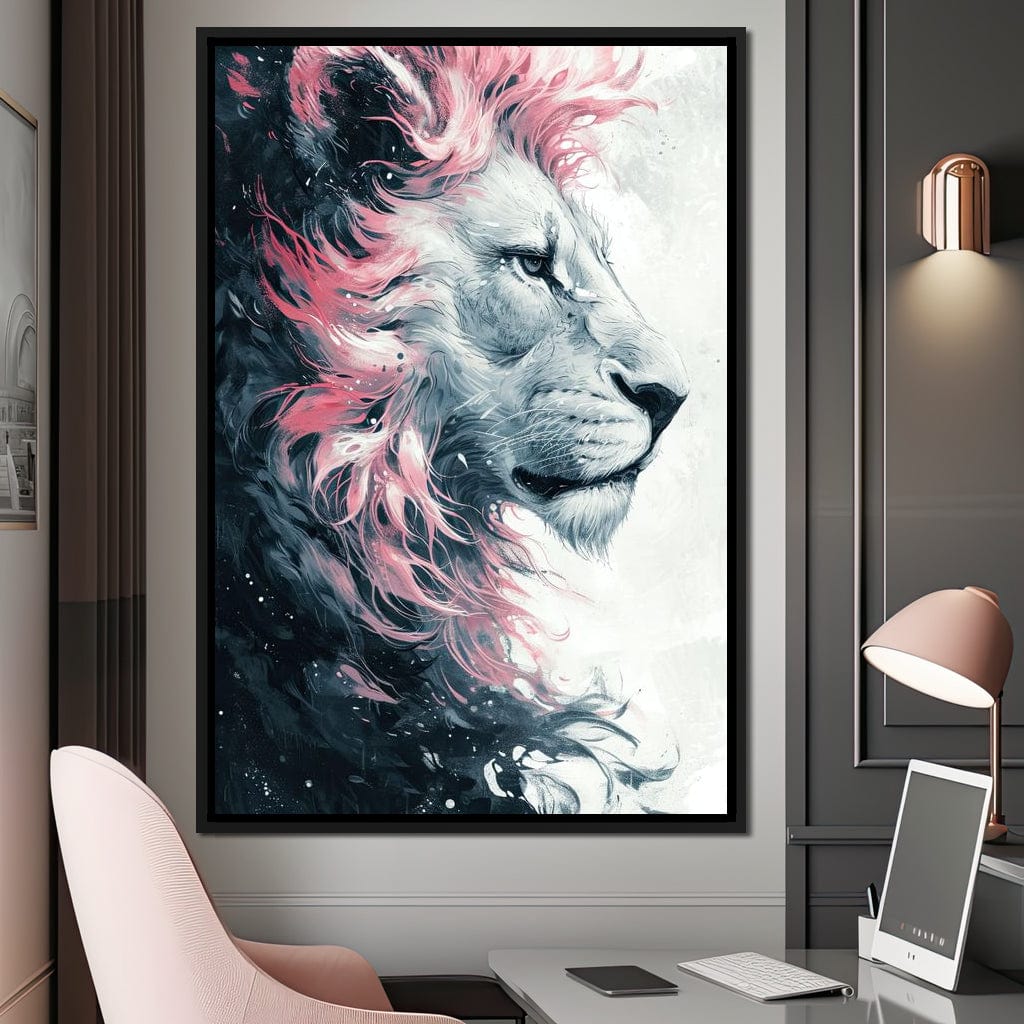 Majestic Pink Mane Monarch Canvas Wall Art