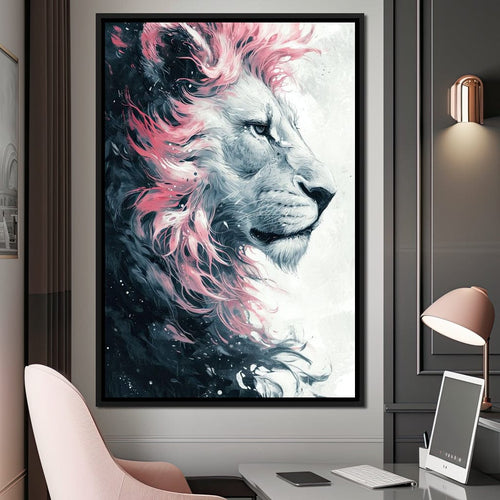 Majestic Pink Mane Monarch Canvas Wall Art