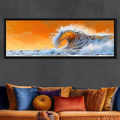 Amber Tide Canvas Wall Art