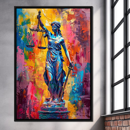 Justice Amongst Colors Reign Canvas Wall Art