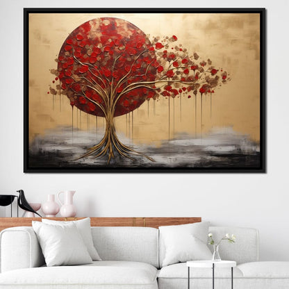 Golden Tree Autumn Symphony Canvas Wall Art