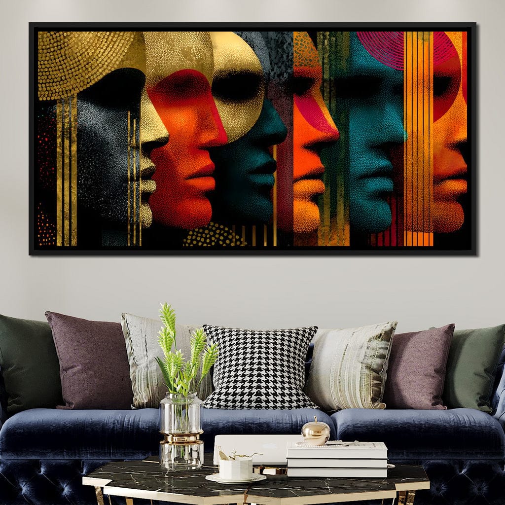 Faces of Colorful Reflections Canvas Wall Art