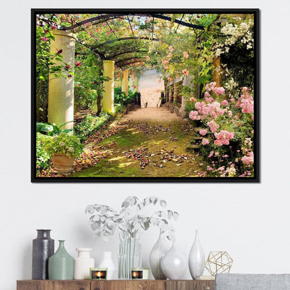 Floral Walkway Canvas Wall Art