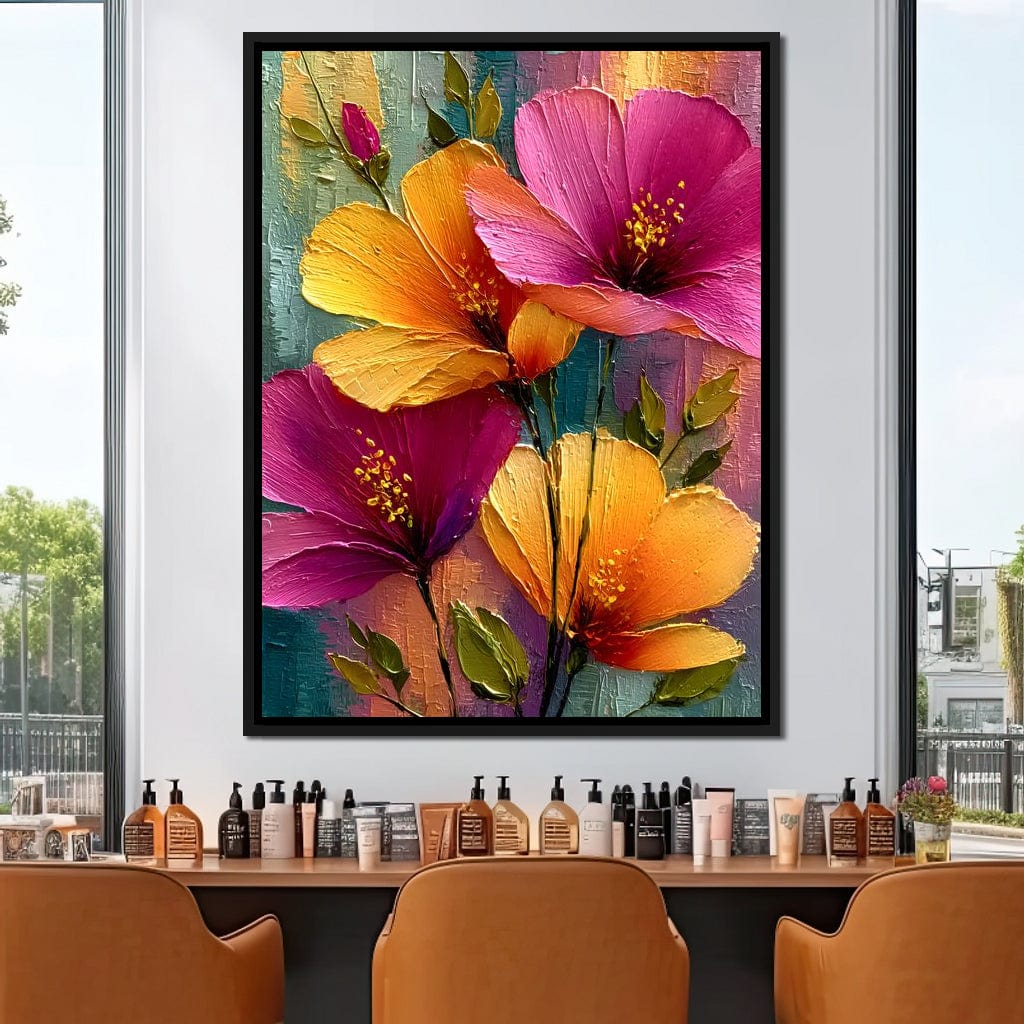 Radiant Petals of Summer Joy Canvas Wall Art