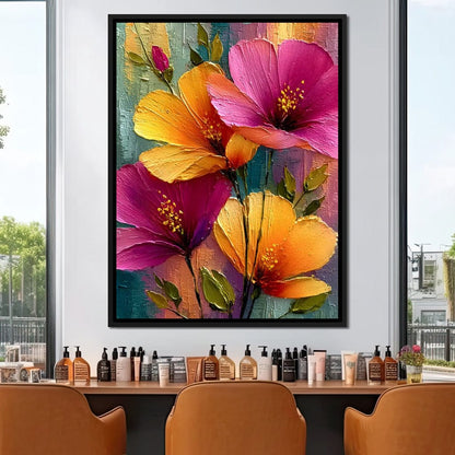 Radiant Petals of Summer Joy Canvas Wall Art
