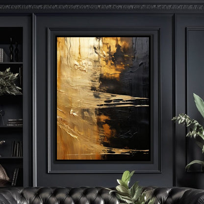 Tranquil Gold Glow Canvas Wall Art