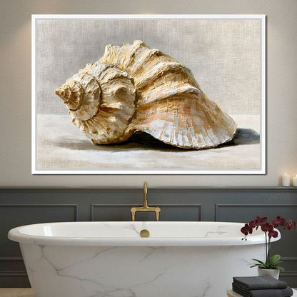 Tidal Rhythms of Coastal Shell Canvas Wall Art