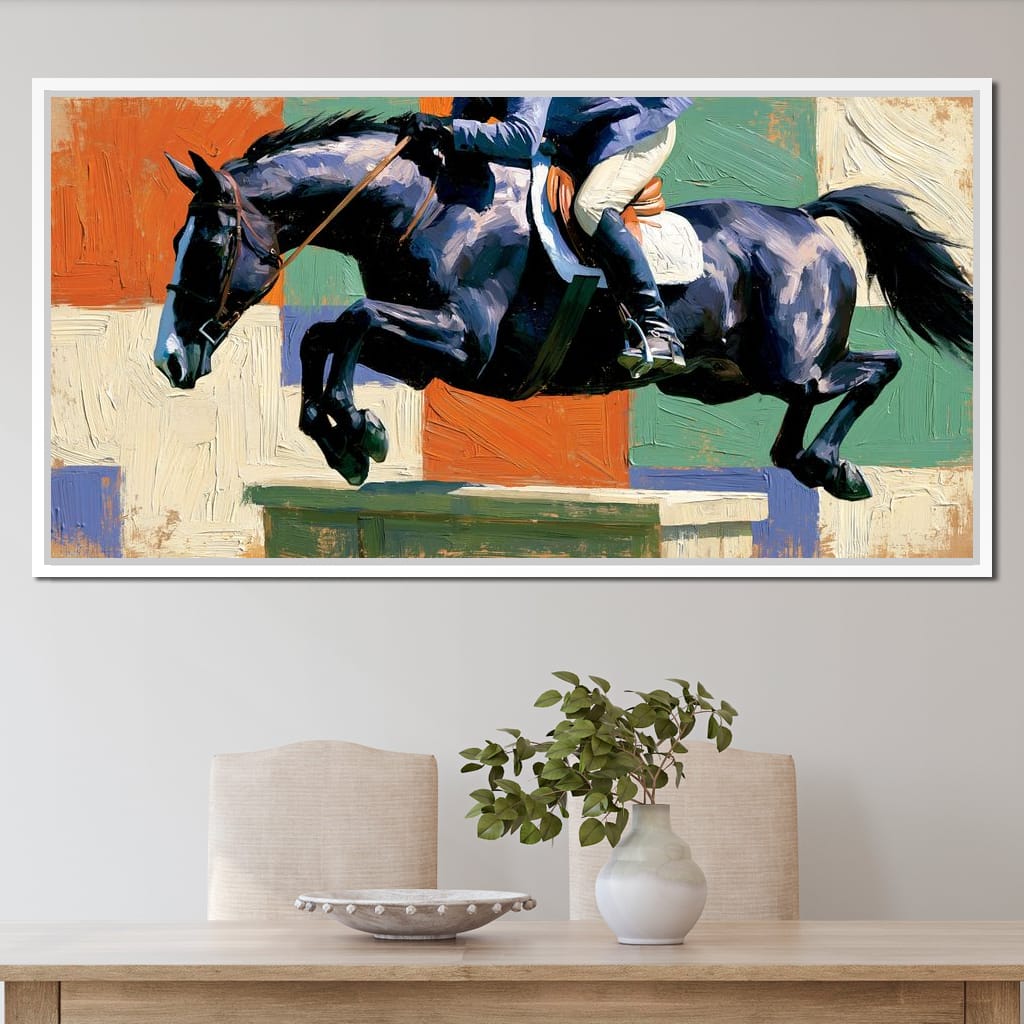 Galloping Through Fields of Color Canvas Wall Art