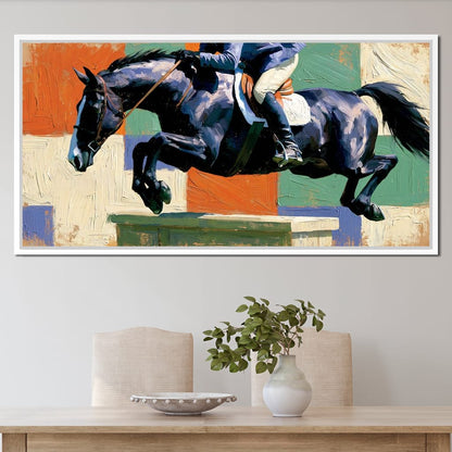 Galloping Through Fields of Color Canvas Wall Art