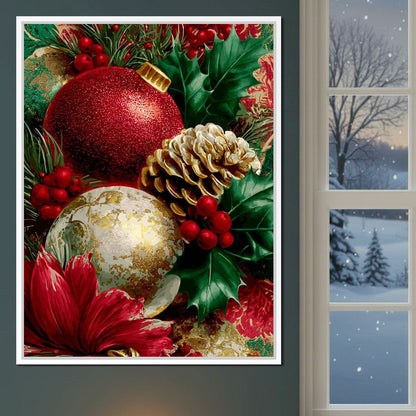 Festive Pine Holly Joyful Noel Canvas Wall Art