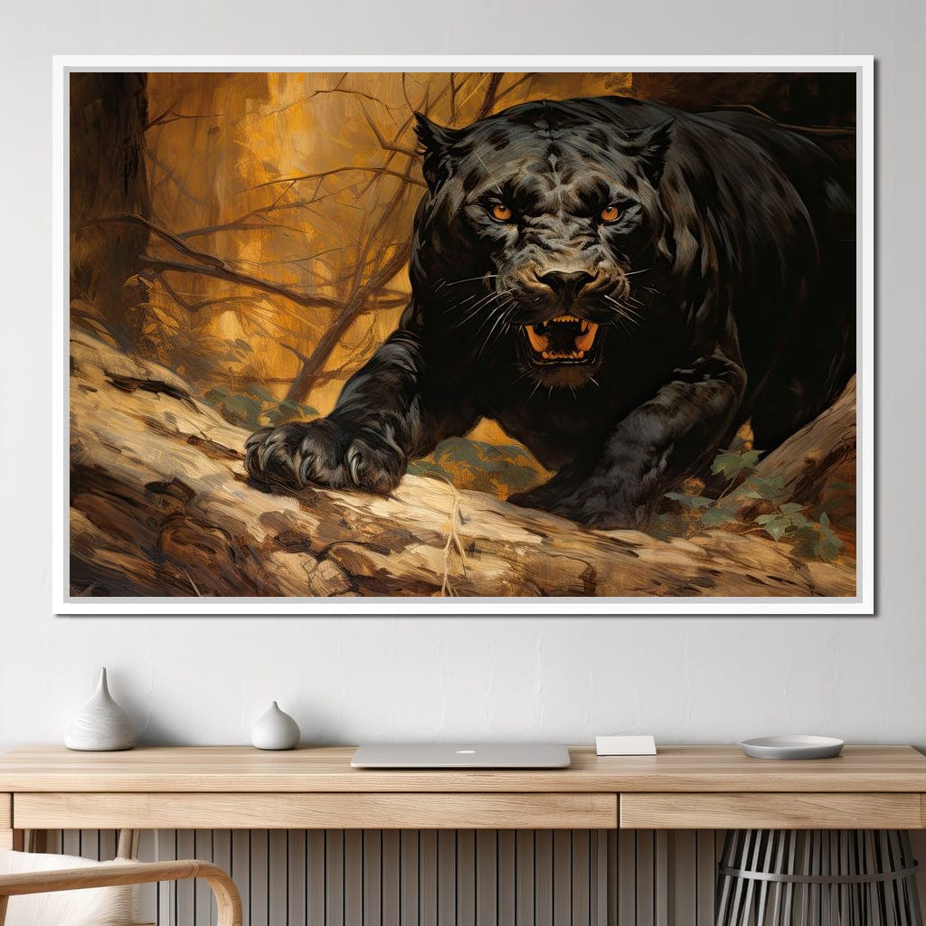 Forest Panther Canvas Wall Art