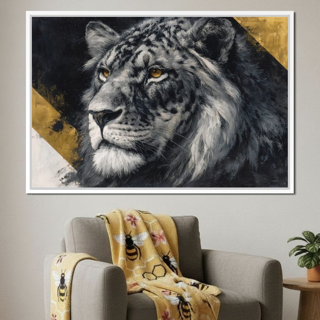 Golden Eyed Lion King Canvas Wall Art