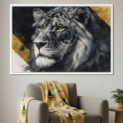 Golden Eyed Lion King Canvas Wall Art