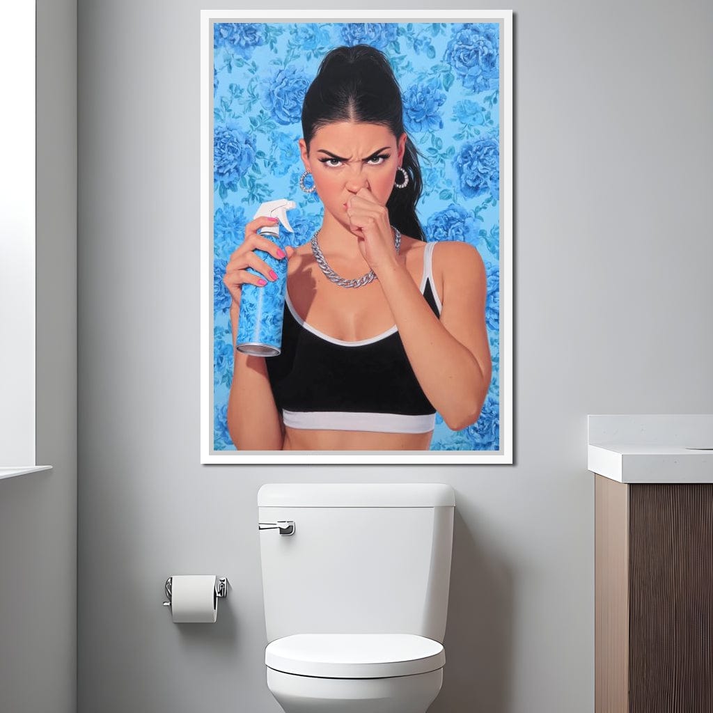 Bathroom Spray Attitude Canvas Wall Art