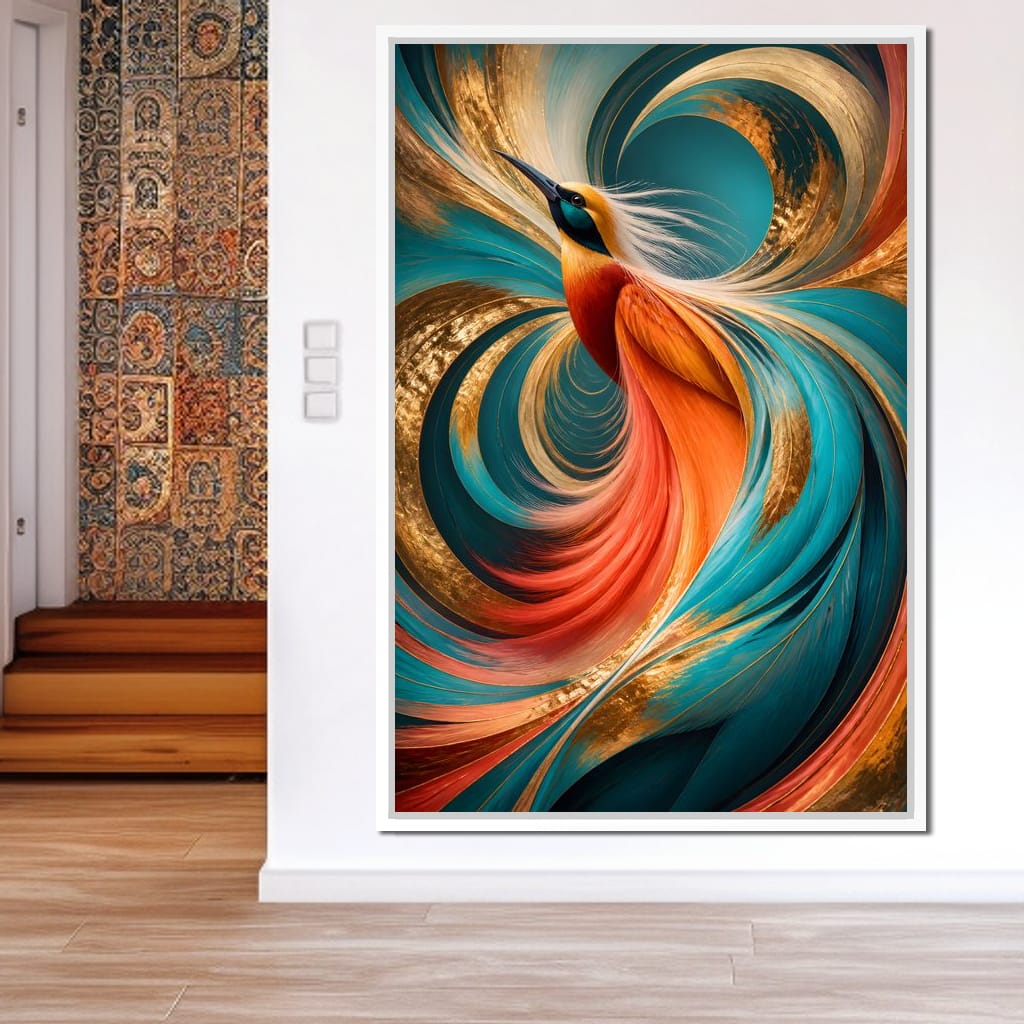 Gilded Flight Of The Radiant Plume Canvas Wall Art