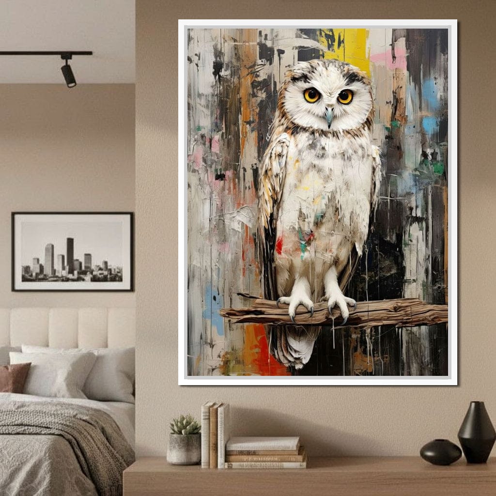 Owls Mystic Gaze Canvas Wall Art