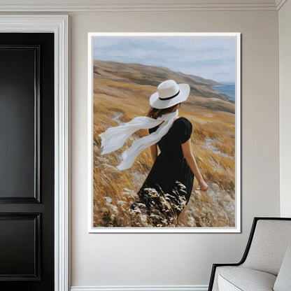Wind Swept Hillside Muse Canvas Wall Art