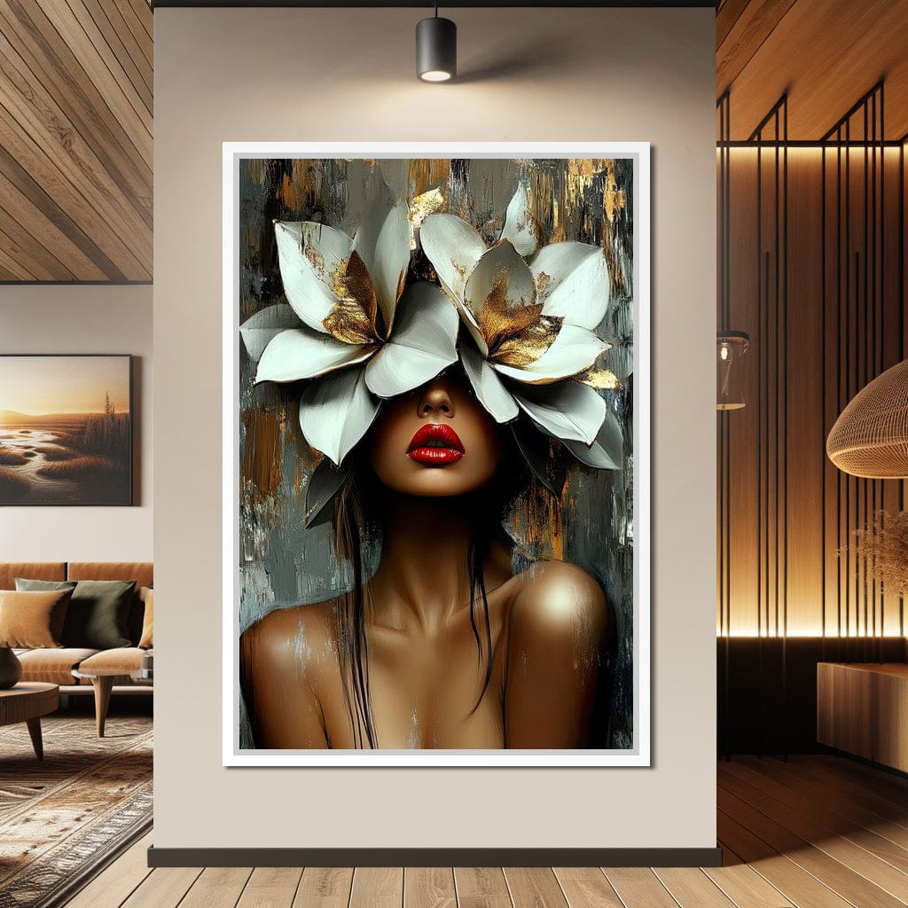 Golden Petals Revelation Canvas Wall Art