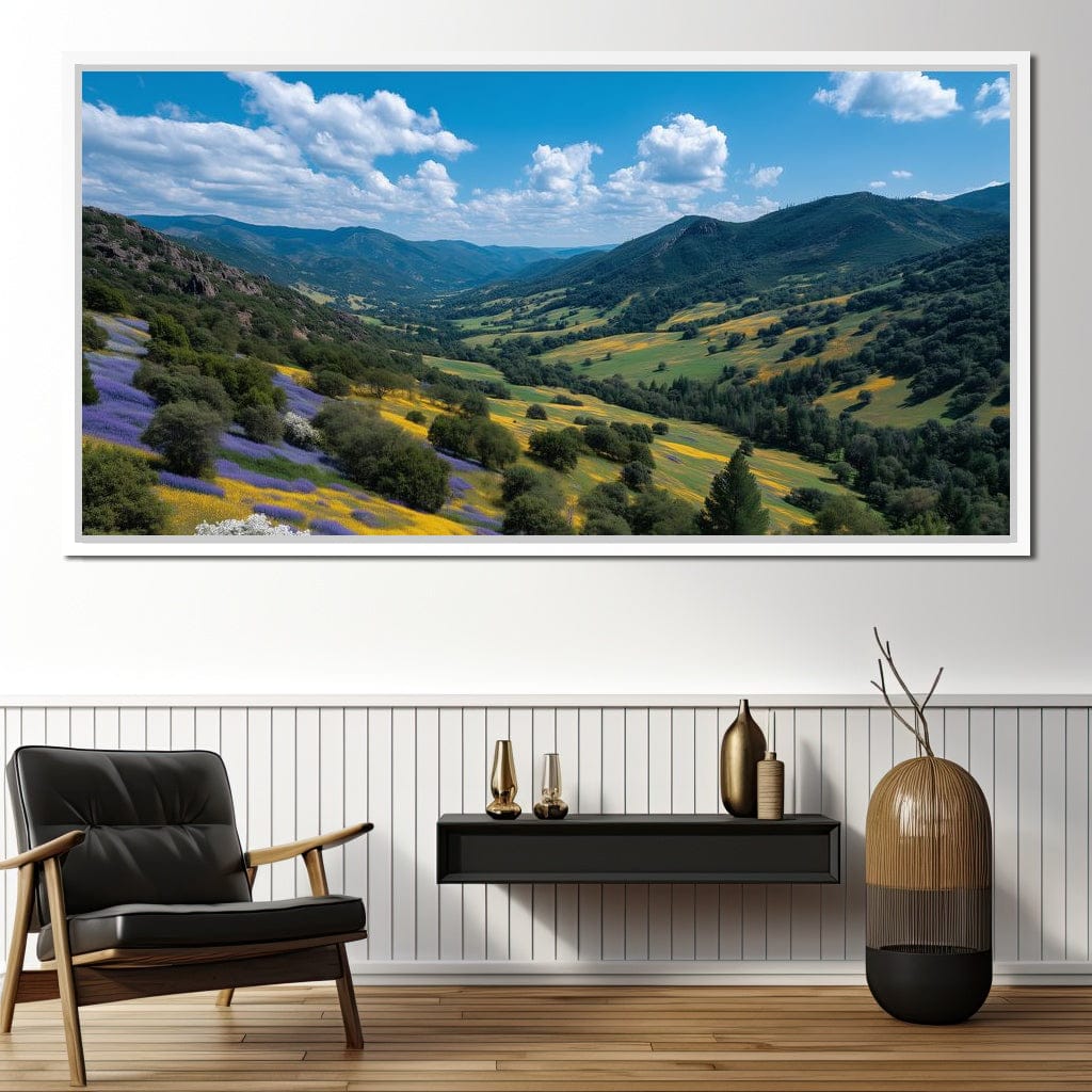Wildflower Valley Vista Sky Canvas Wall Art