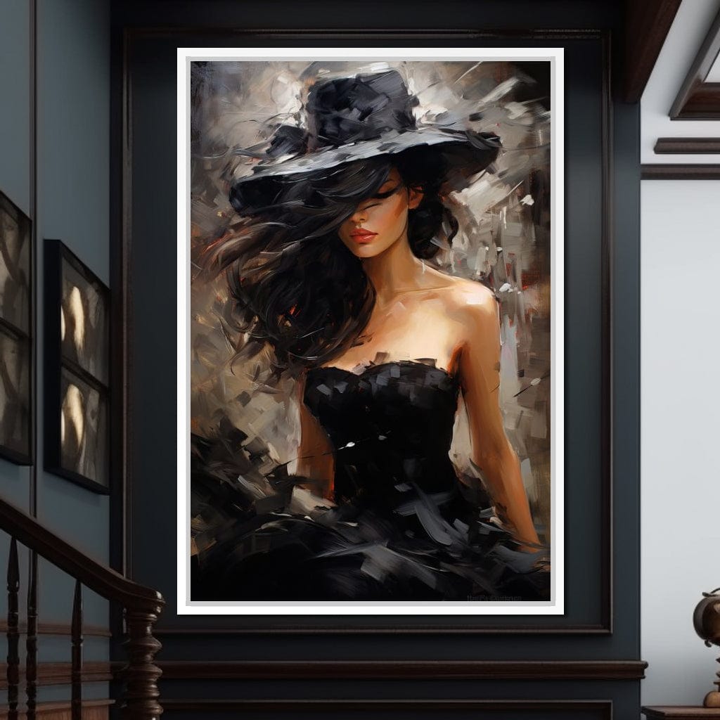 Black Dress Muse Canvas Wall Art
