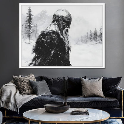 Viking Saga In Winter Majesty Canvas Wall Art
