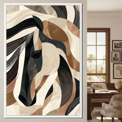 Stallion Earth and Shadow Canvas Wall Art