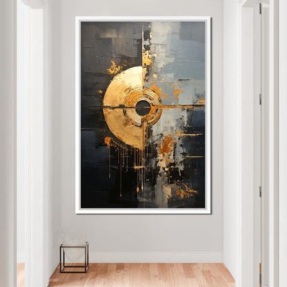 Eclipse in Golden Splendor Canvas Wall Art