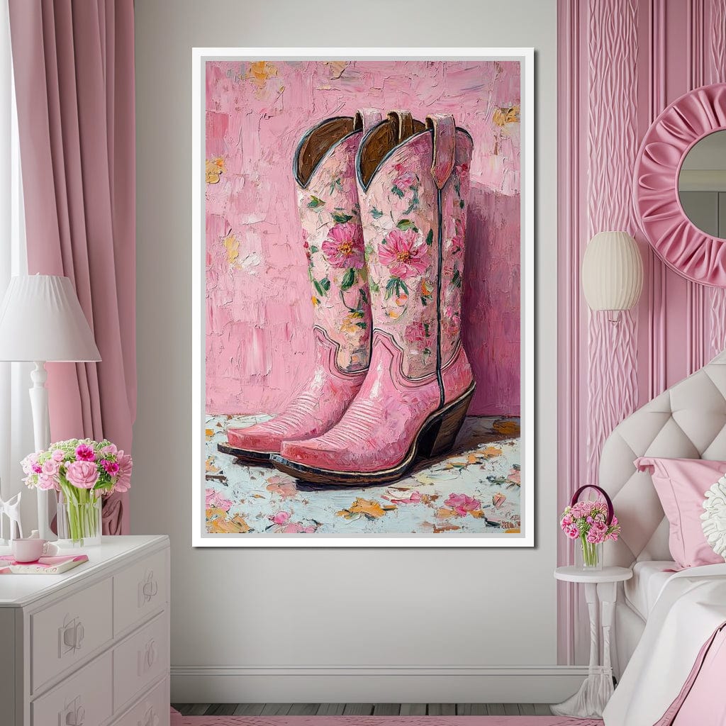 Floral Western Romance Canvas Wall Art