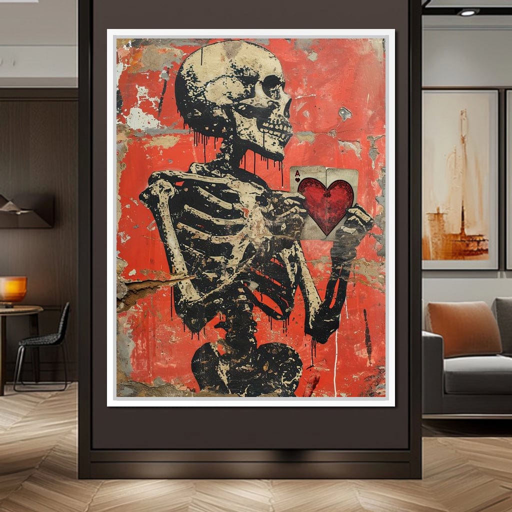 Romantic Skeleton 8 Canvas Wall Art