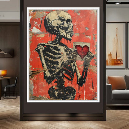 Romantic Skeleton 8 Canvas Wall Art