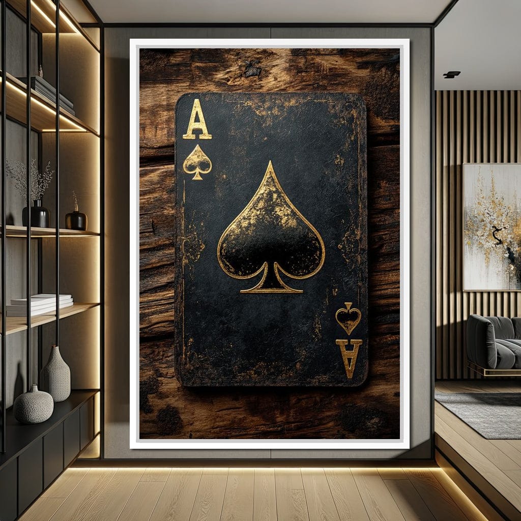 Ace of Spades Canvas Wall Art