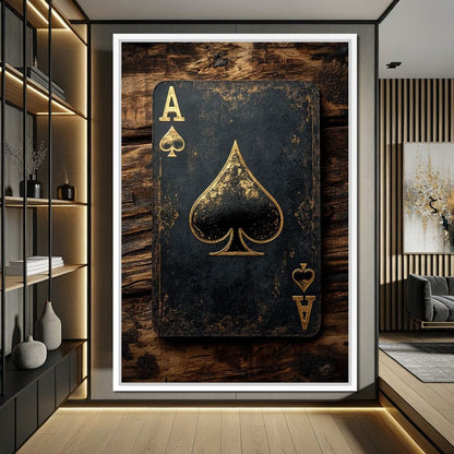 Ace of Spades Canvas Wall Art