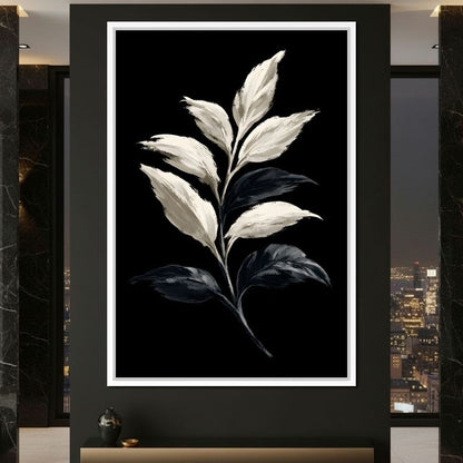 Silent Presence of Pale Leaves Canvas Wall Art
