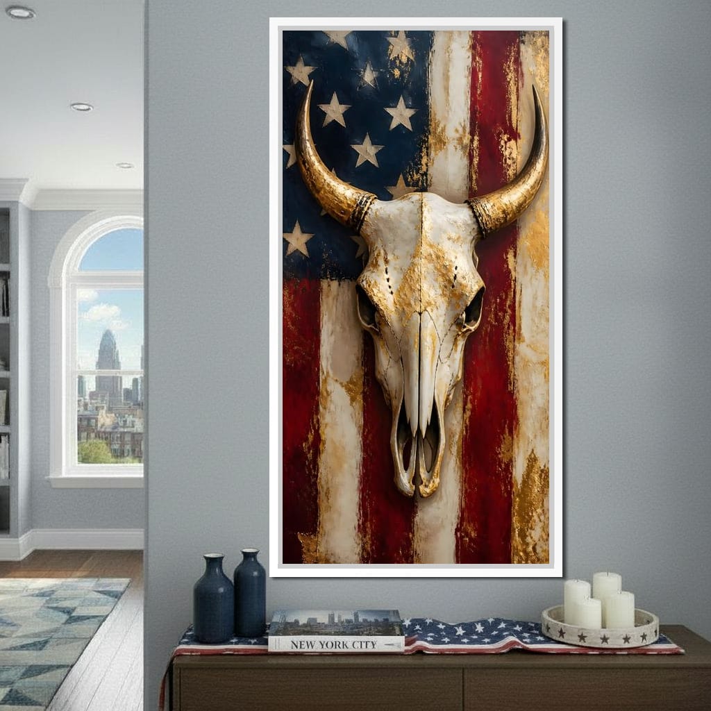Gilded Horns Of The Republic Canvas Wall Art