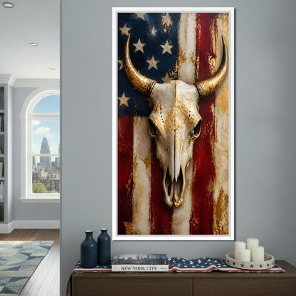 Gilded Horns Of The Republic Canvas Wall Art