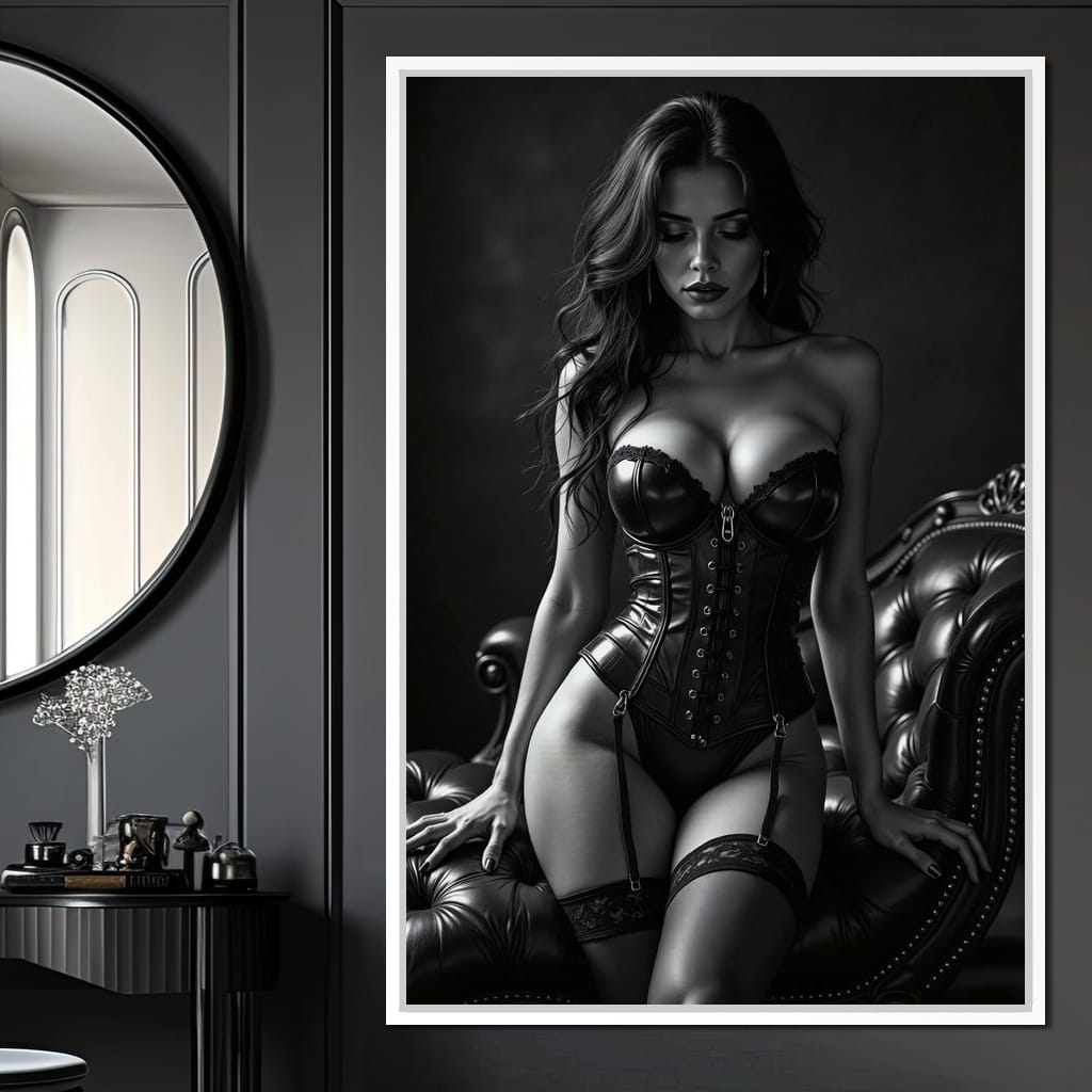 Obsidienne Noir - The Velvet Eclipse Canvas Wall Art