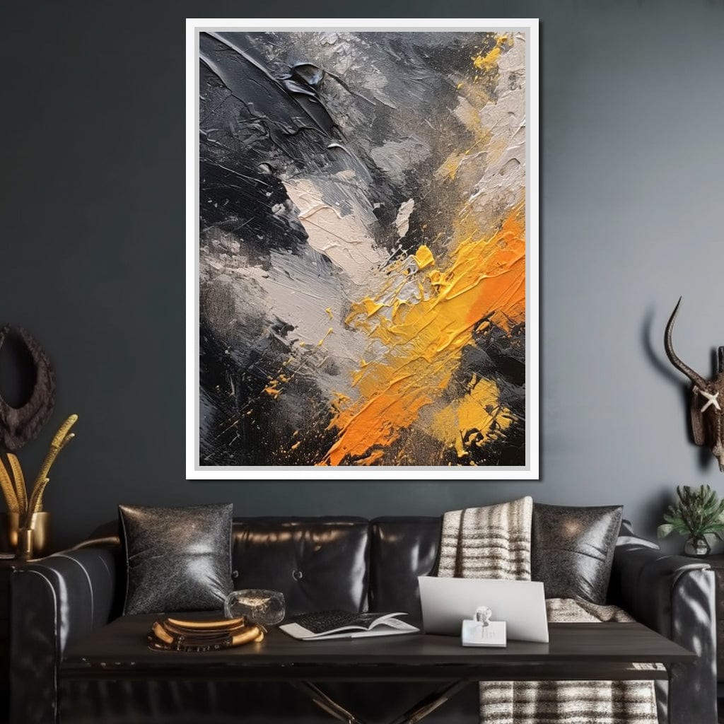 Abstract Onyx Radiance Canvas Wall Art