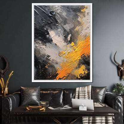 Abstract Onyx Radiance Canvas Wall Art