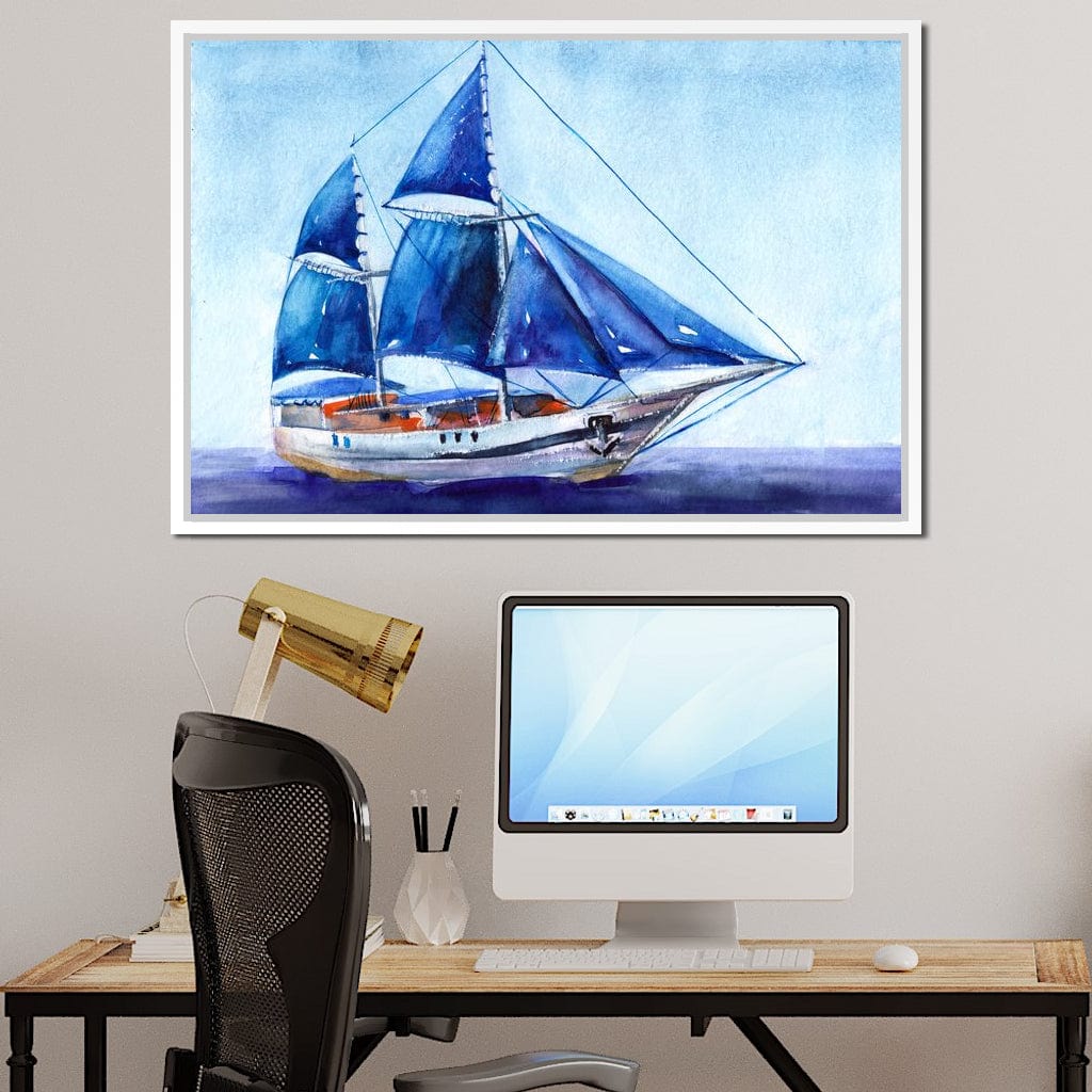 Blue Sails Canvas Wall Art