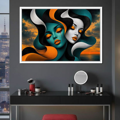 The Lovers Who Never Spoke Canvas Wall Art