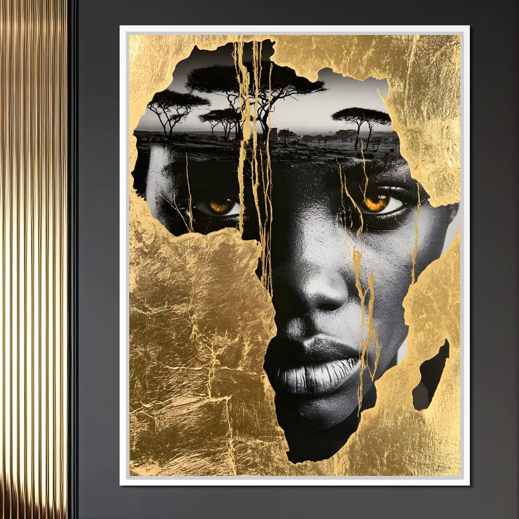 Ancestral Roots Emerging From Gilded Soil Canvas Wall Art