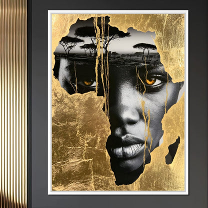 Ancestral Roots Emerging From Gilded Soil Canvas Wall Art
