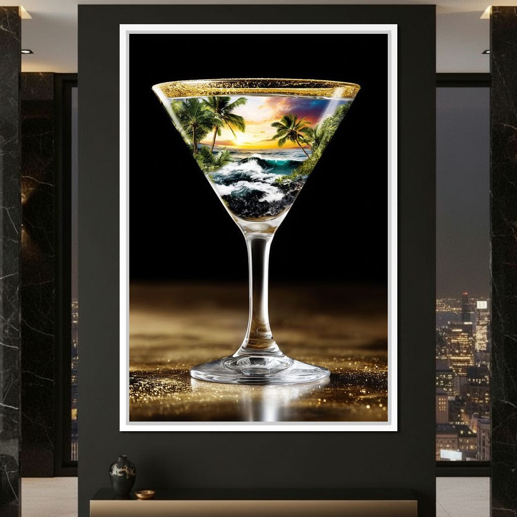 Tropical Sunset Cocktail Dream Canvas Wall Art
