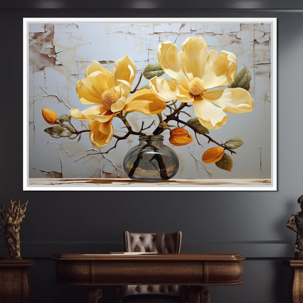 Yellow Magnolia Tree 6 Canvas Wall Art