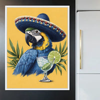Parrot Margarita Fiesta Tropical Canvas Wall Art