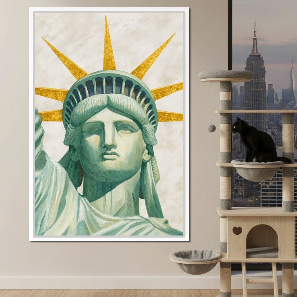 Liberty Crown Golden Rays Canvas Wall Art