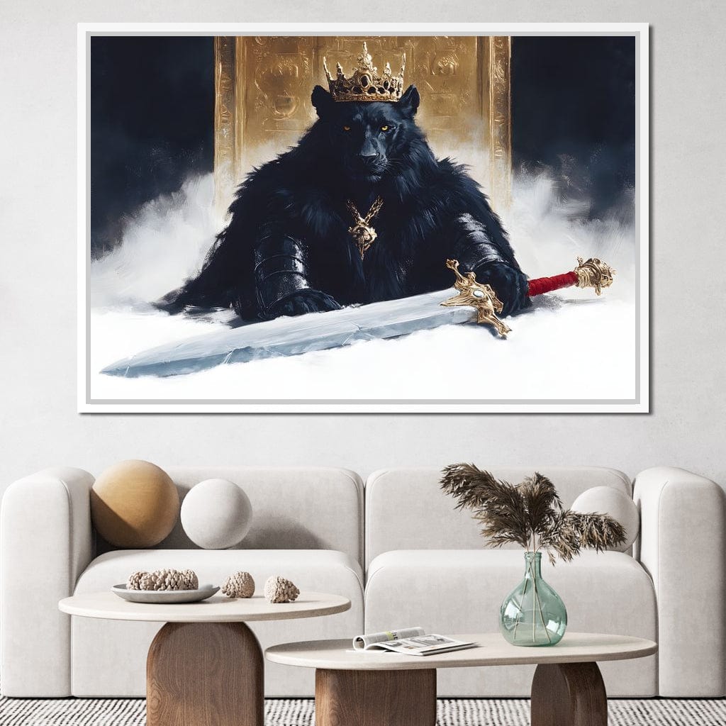 Sovereign Panther Knight Canvas Wall Art