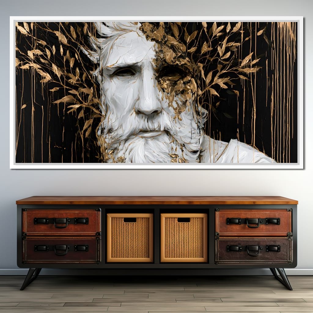 Gilded Echoes of Antiquity Canvas Wall Art